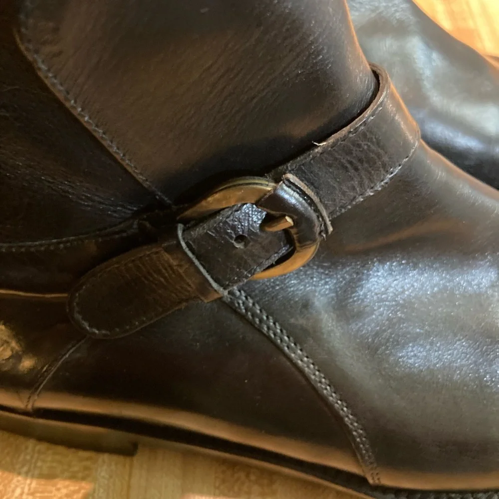 EUC Men’s  Domani Made In Italy Black Leather  Ankle Boots Size 9M - Picture 6 of 9